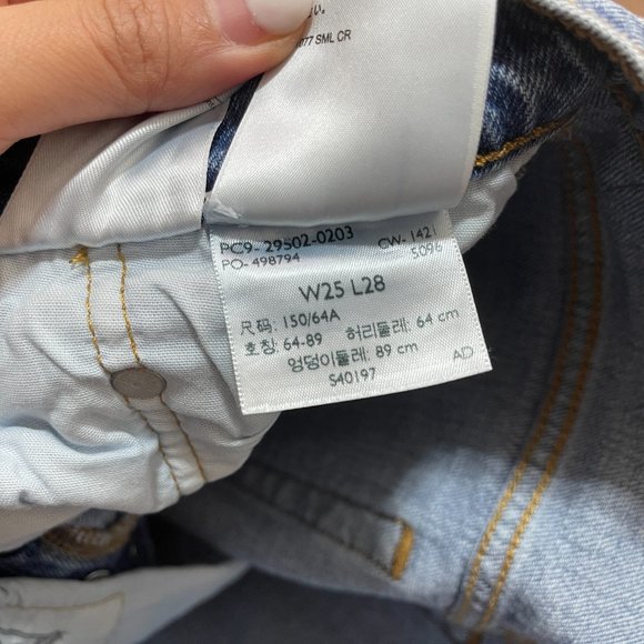 Levi's 501 High Rise Skinny Jean sz 25 - Picture 9 of 16